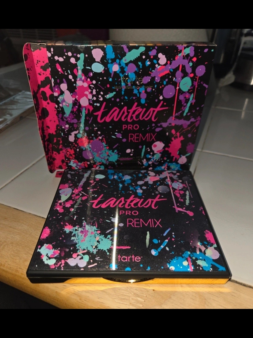 tarteist PRO REMIX Eyeshadow Palette – Pink, Teal, Blue, Purple Splatter Design